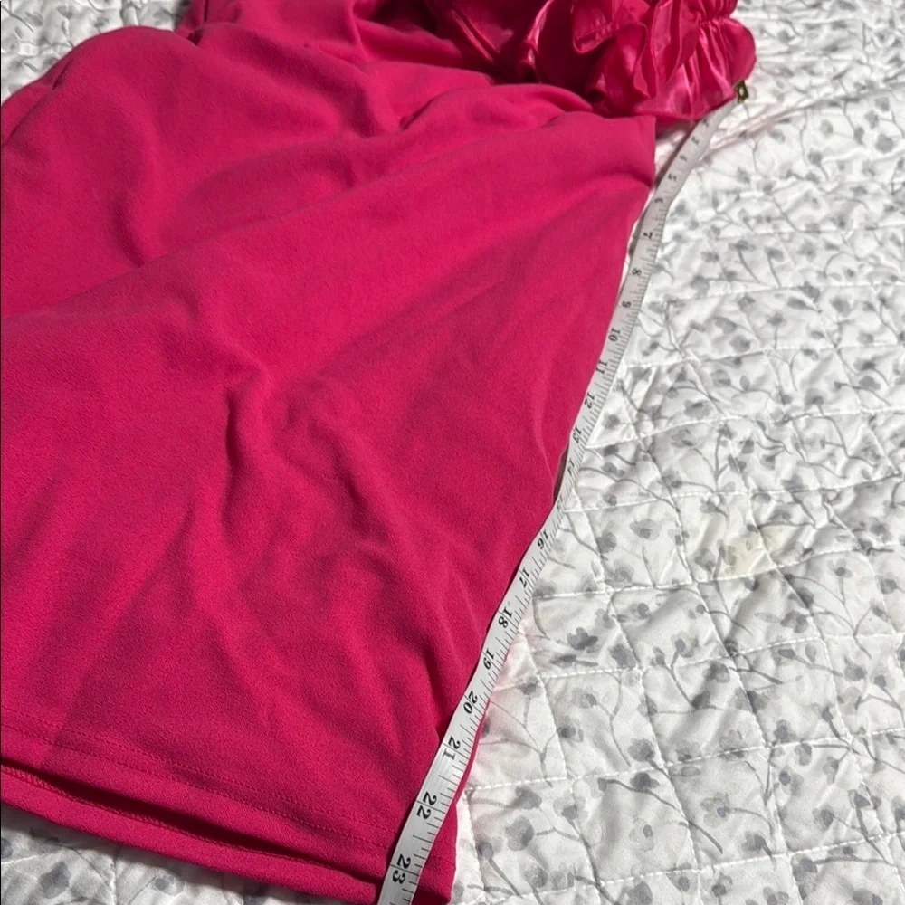 Pink One-Shoulder Ruffle Dress - Picture 6 of 10